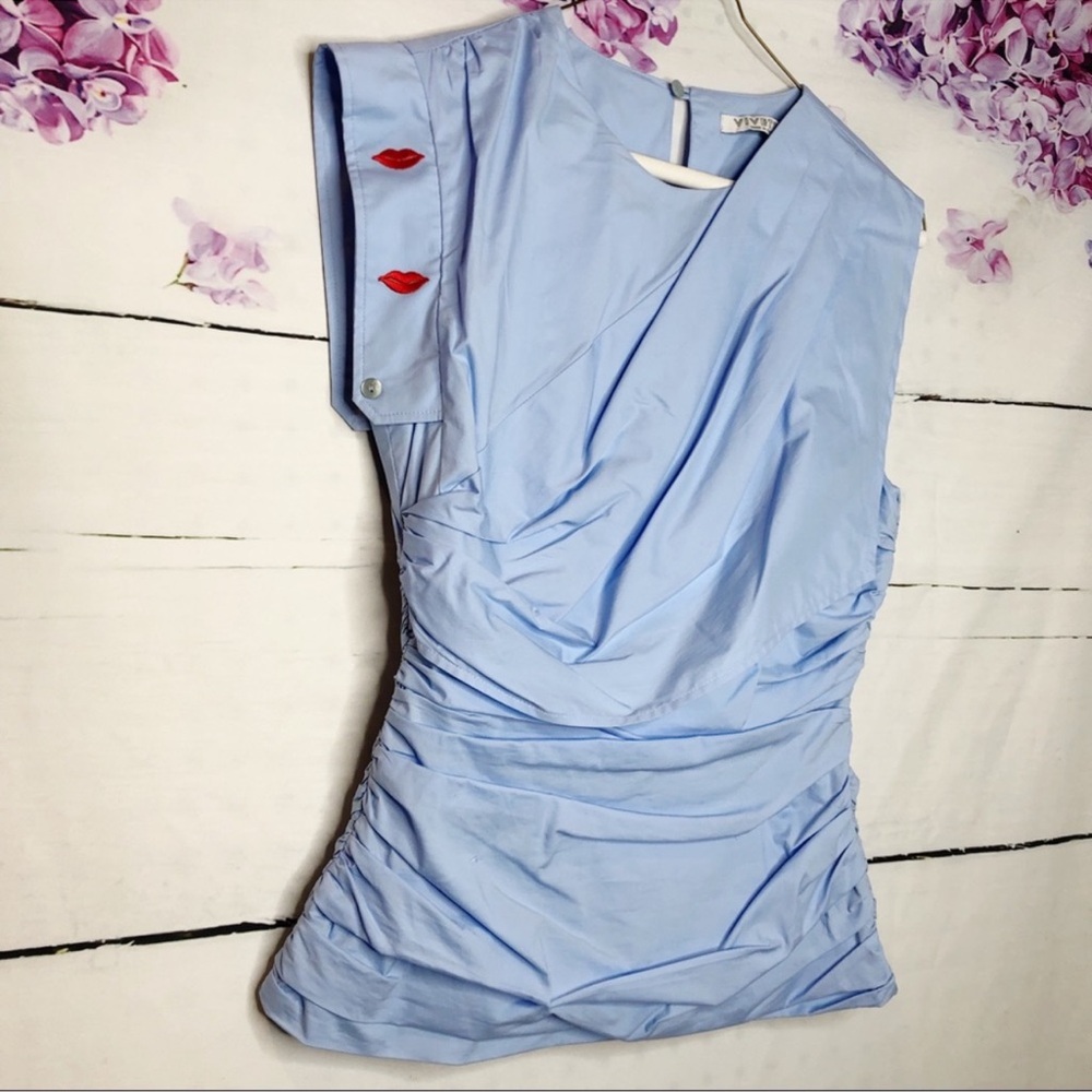 Vivetta | Draped Sleeveless Top with Lips - Picture 5 of 8